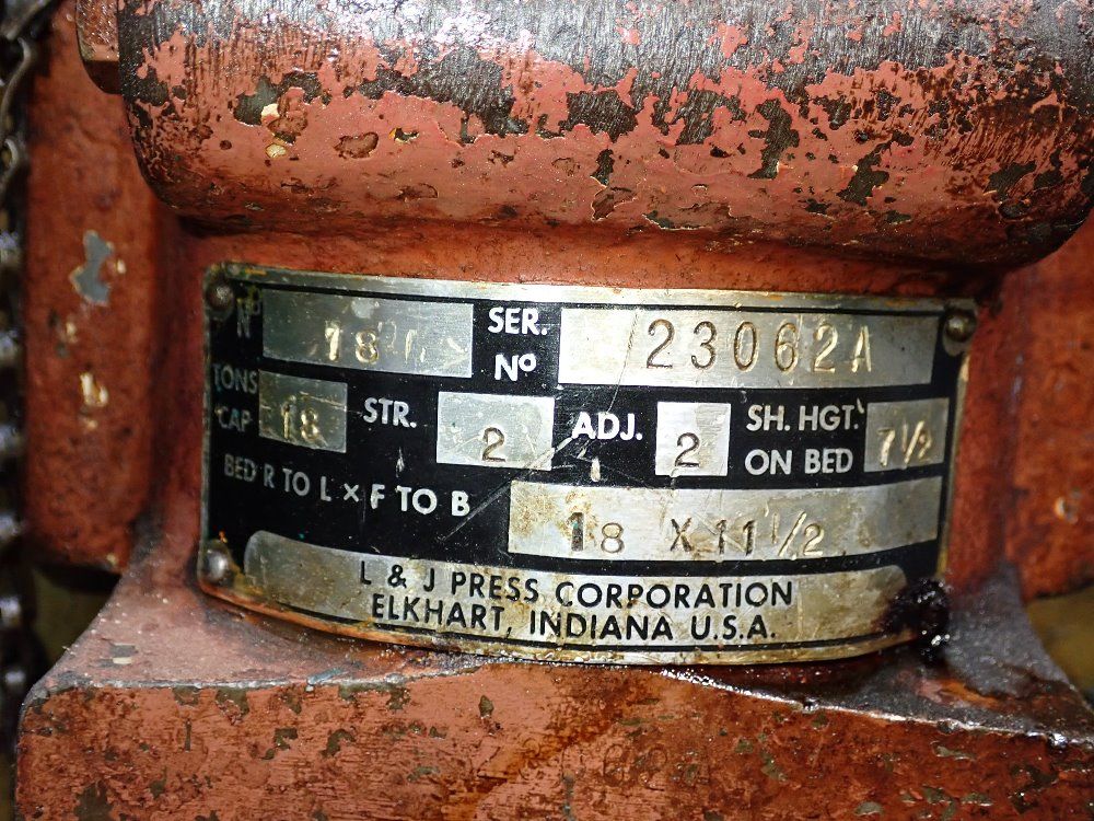 L&j Press 18 Ton Obi Press - 18