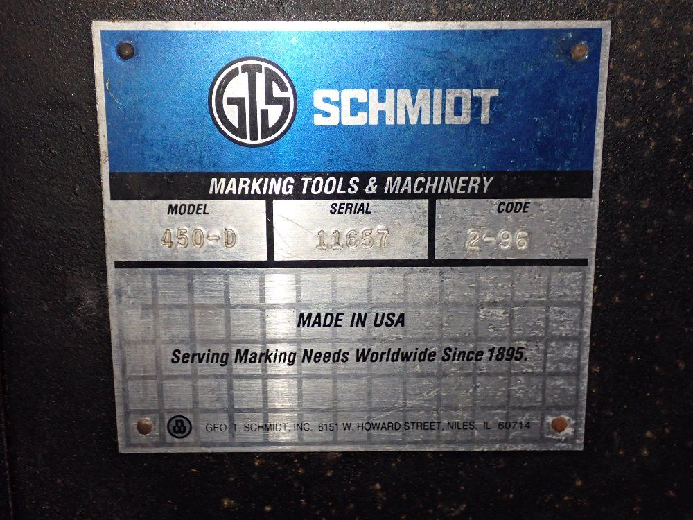 Schmidt Marking Machine - 450-d