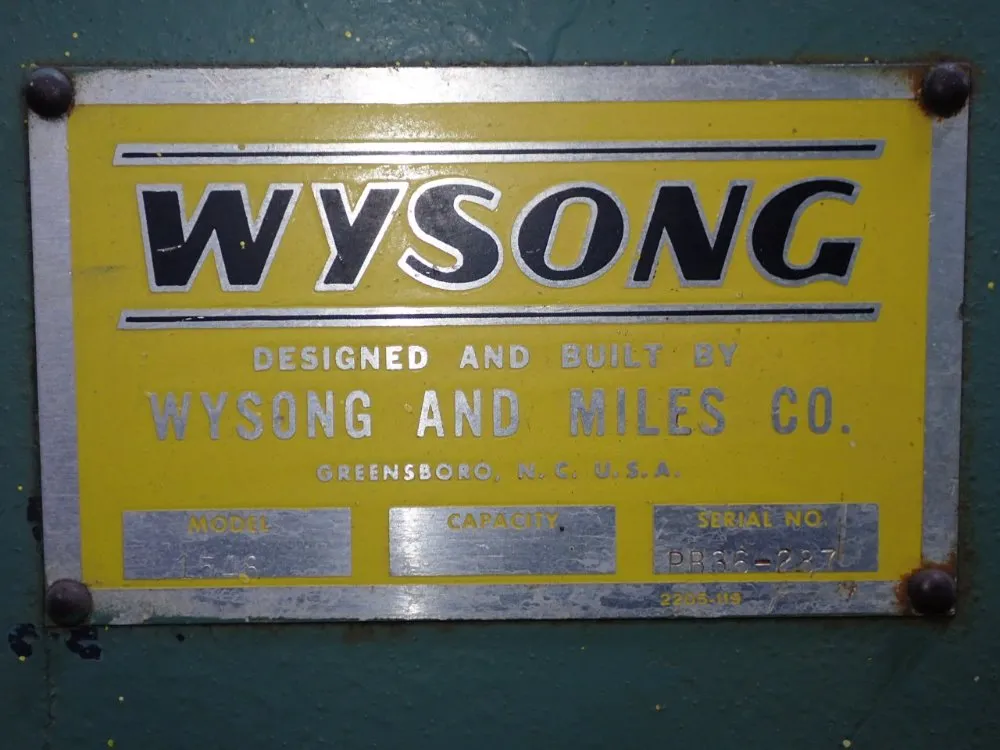 Wysong 48" Press Brake - 1548