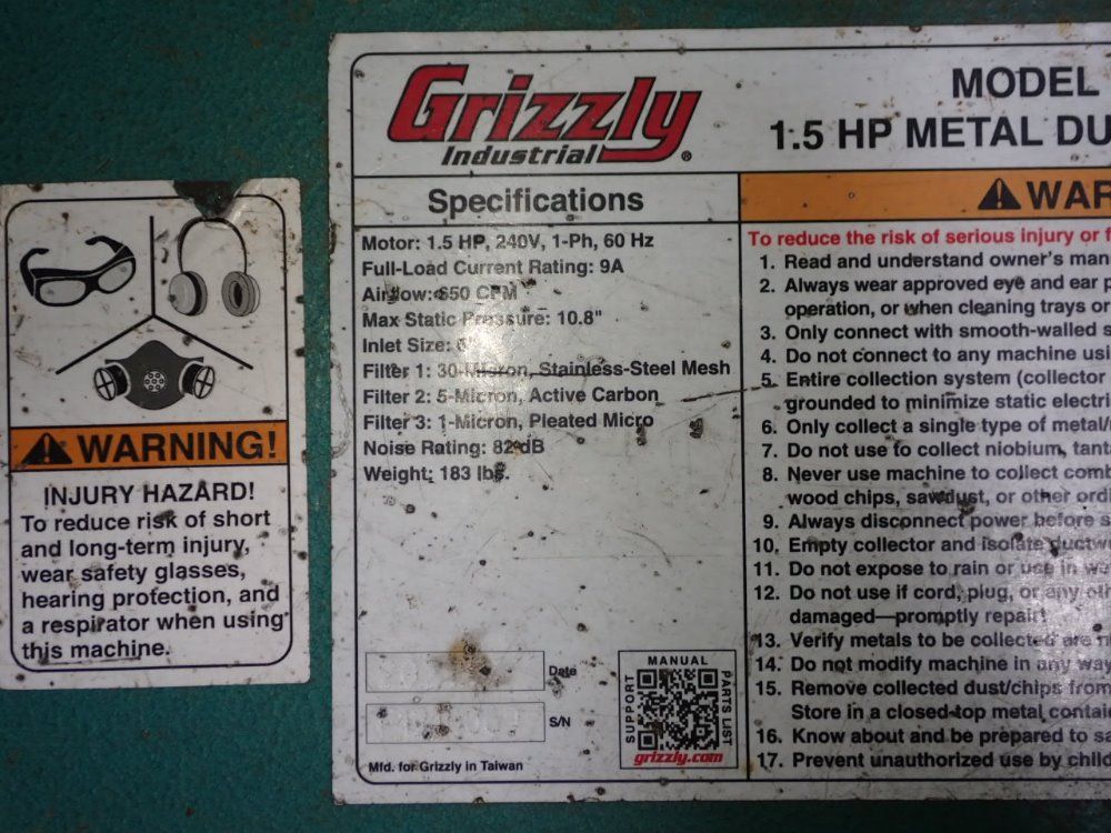 Grizzly Dust Collector