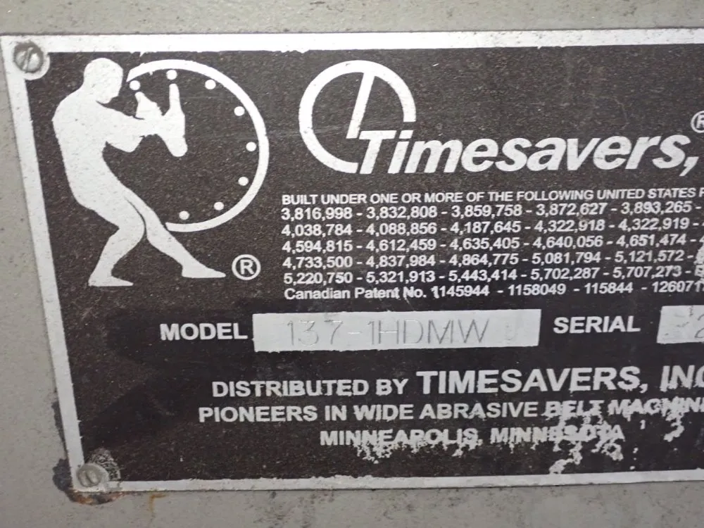 Timesavers 36" Belt Sander - 137-1hdmw