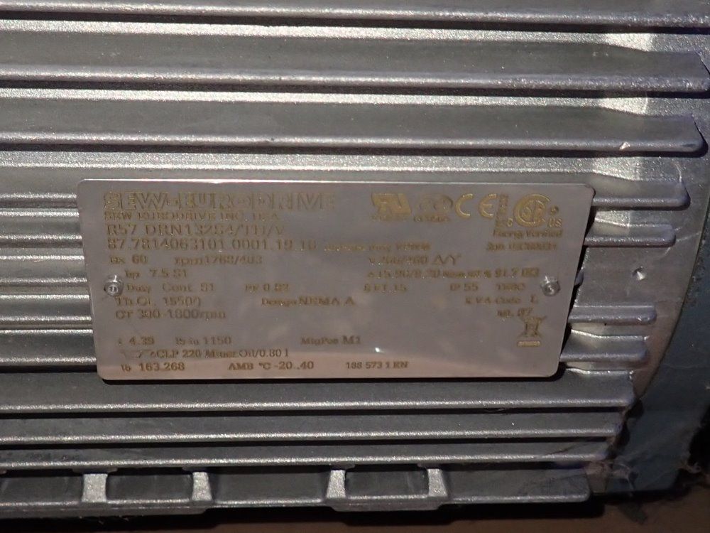 Sew Eurodrive 7.5 Hp Gear Drive - R57 Drn132s4/th/v