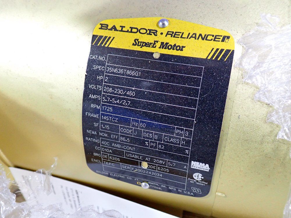 Baldor Reliance 2 Hp Motor