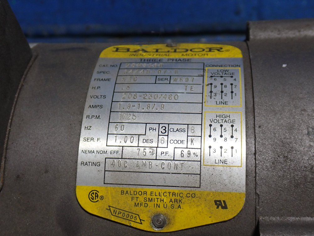 Baldor 0.5 Hp Motor