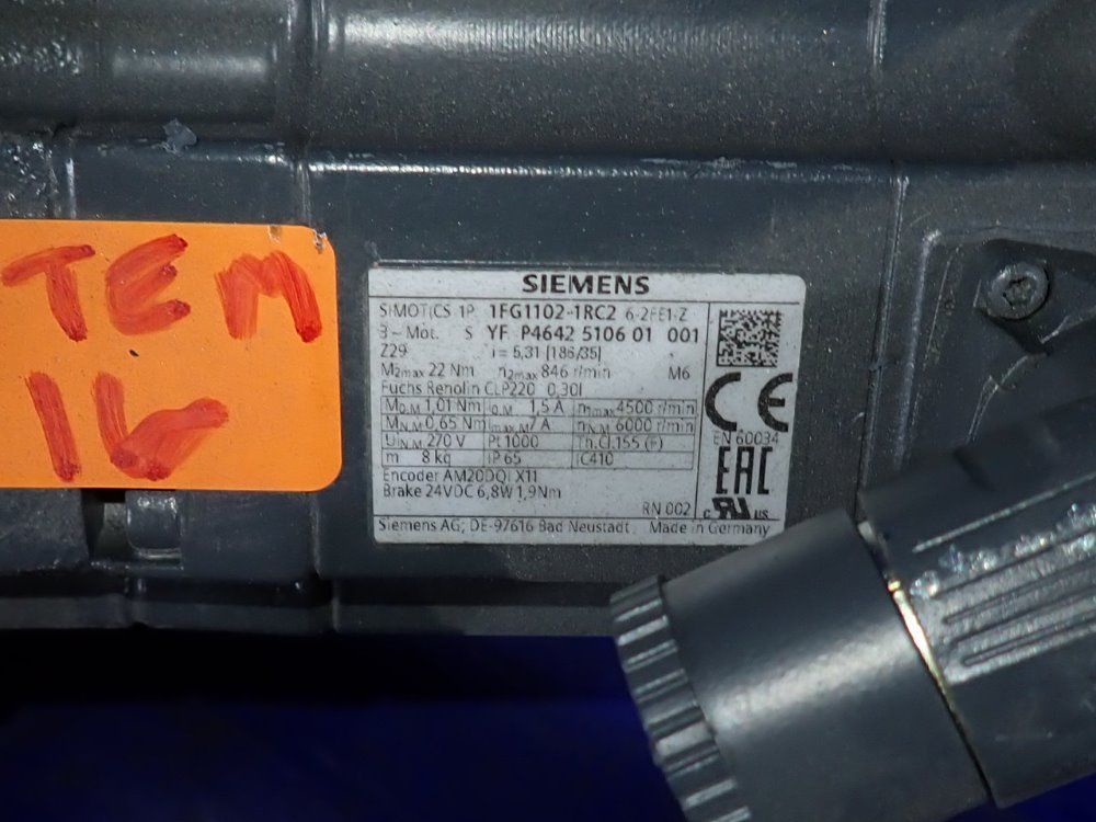 Siemens Servo Gearmotors - 1fg1102-1rc2