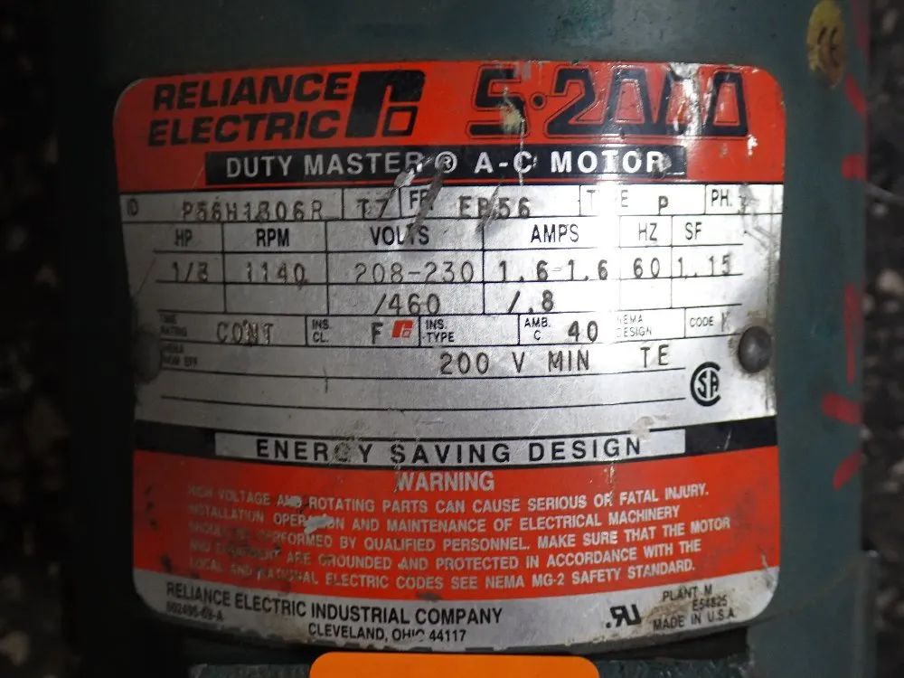 Reliance Electric 1/3 Hp Motor