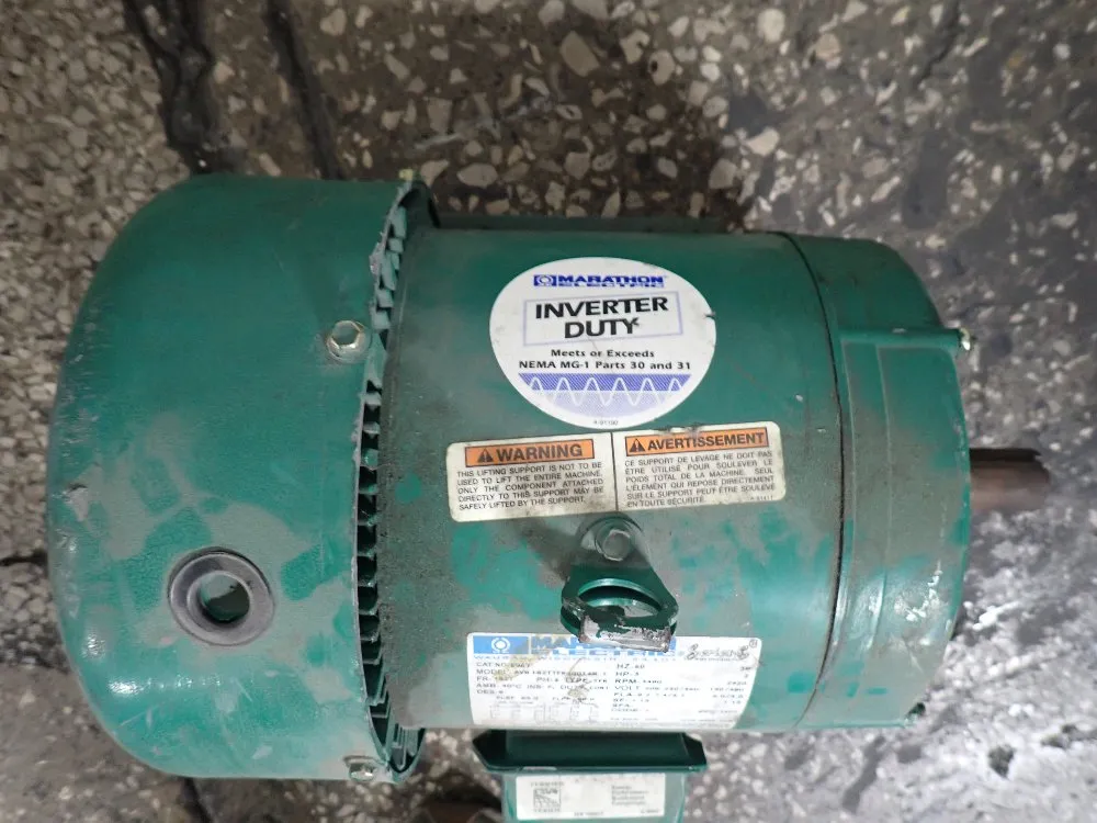 Marathon Electric 3 Hp Motor - Aub182ttfr4001abl