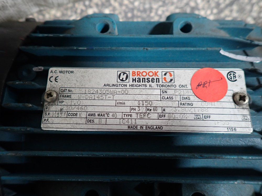Brook Hansen 1 Hp Motor