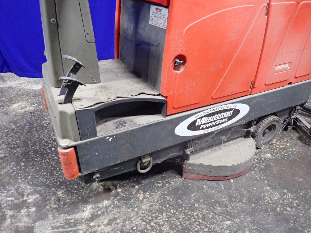 Minute Men Powerboss Electric Floor Scrubber\conveyor Belt System - Admiral 36