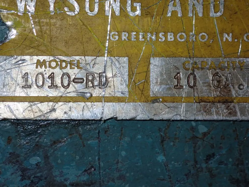 Wysong 120" X 10 Gauge Shear - 1010-rd