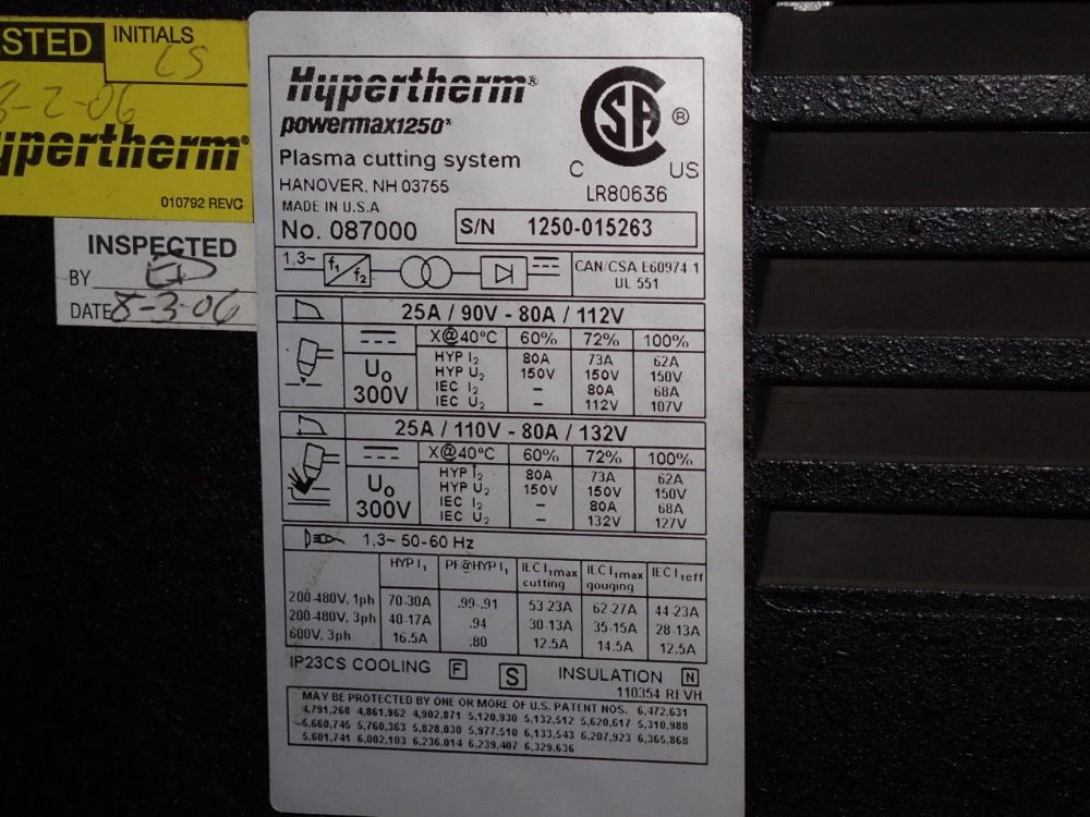 Lockformer Plasma Cutter - V-2900