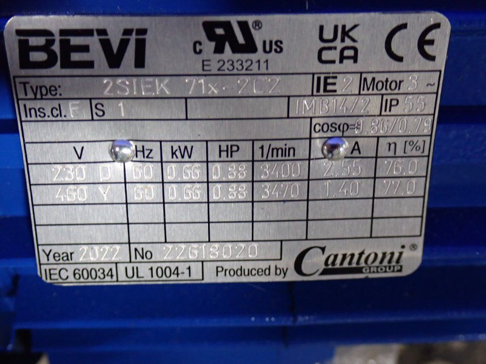 Bevi 0.88 Hp Motor