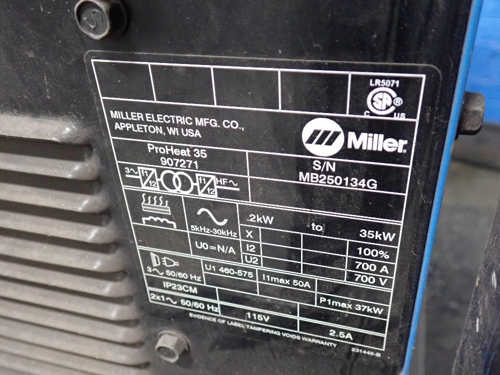 Miller 700a Welder - Proheat 35