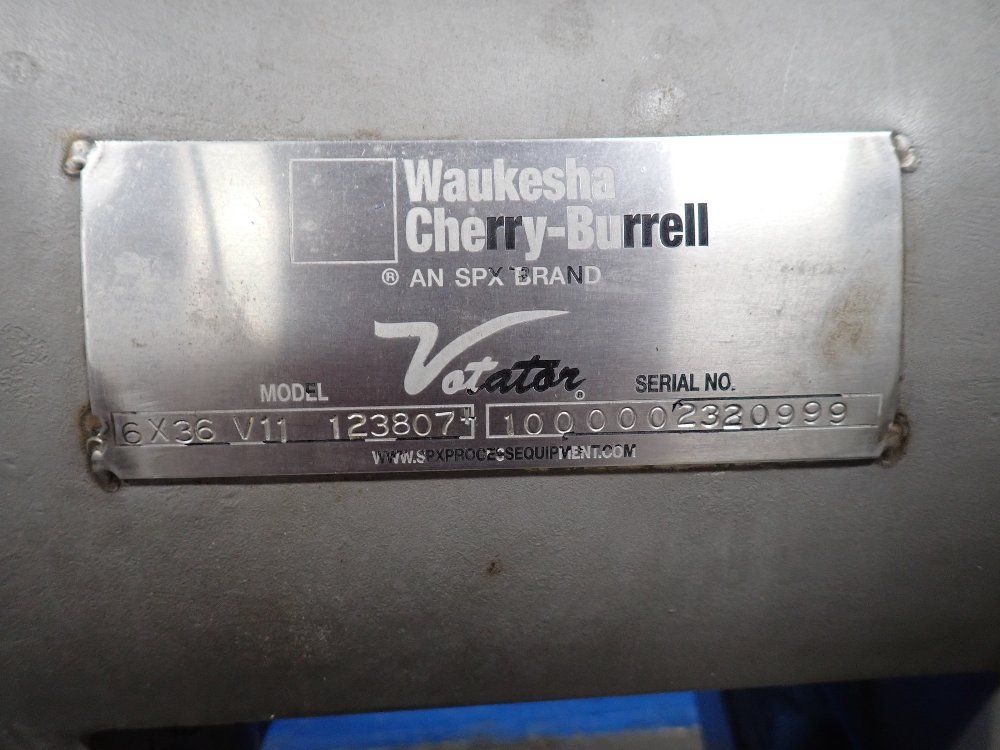 Waukesha Cherry-barrell 600 Psi @ 400 Degrees Votator - 6x36v11123807