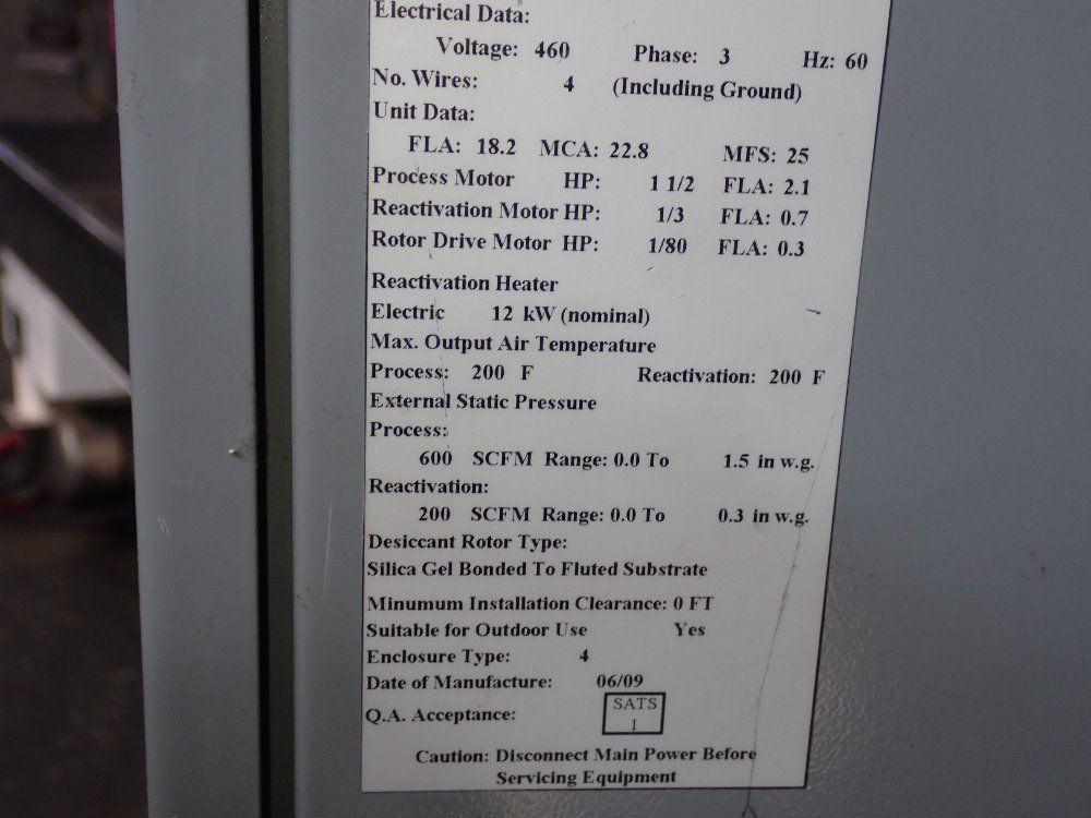 Stulz Dehumidifier - Dez-600-40-e