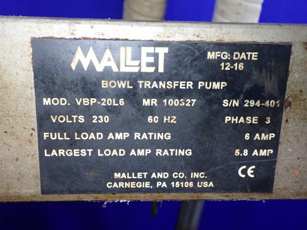 Mallet Bowl Transfer Pump - Vbp-20l6