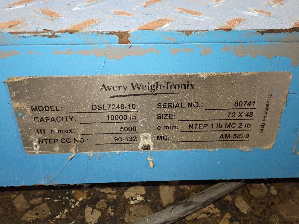 Avery Weigh Tronix 10000 Lbs Scale - Dsl7248-10