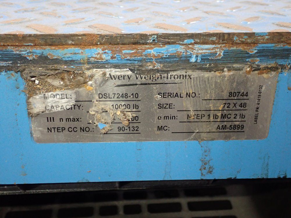 Avery Weigh Tronix 10000 Lbs Scale - Dsl7248-10