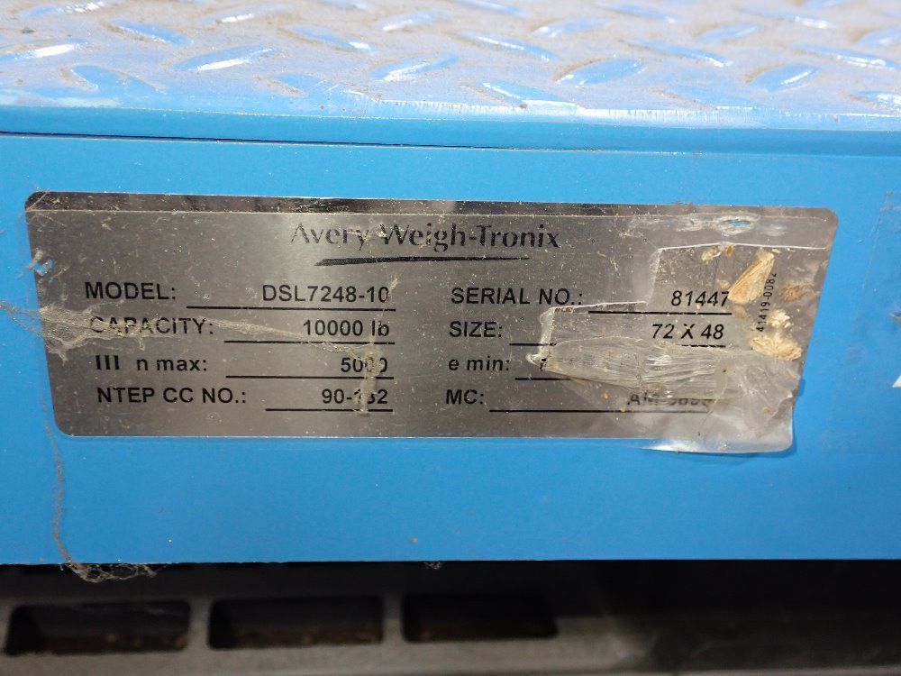 Avery Weigh Tronix 10000 Lbs Scale - Dsl7248-10