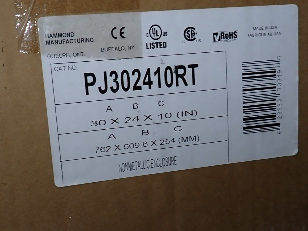 Hammond Manufacturing 30"x24"x10" Control Panel Enclosure - Pj302410rt