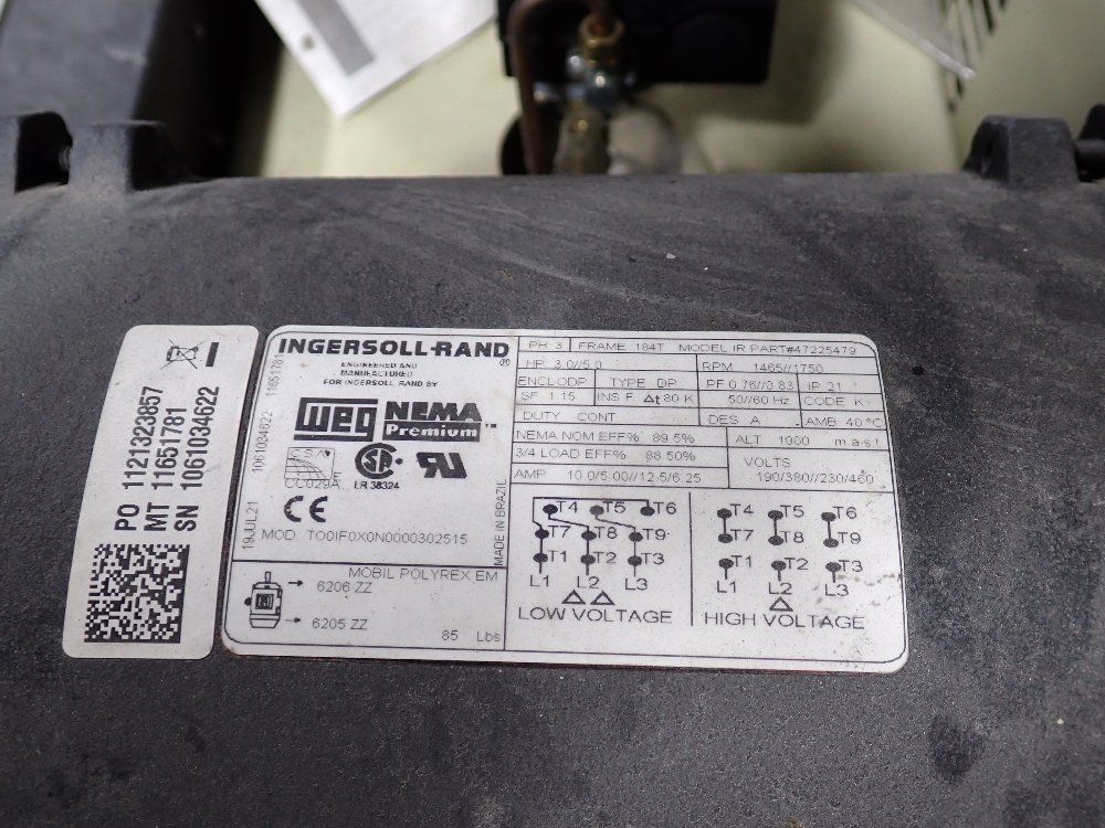 Ingersoll Rand 3 Hp Air Compressor - 2475n5-p