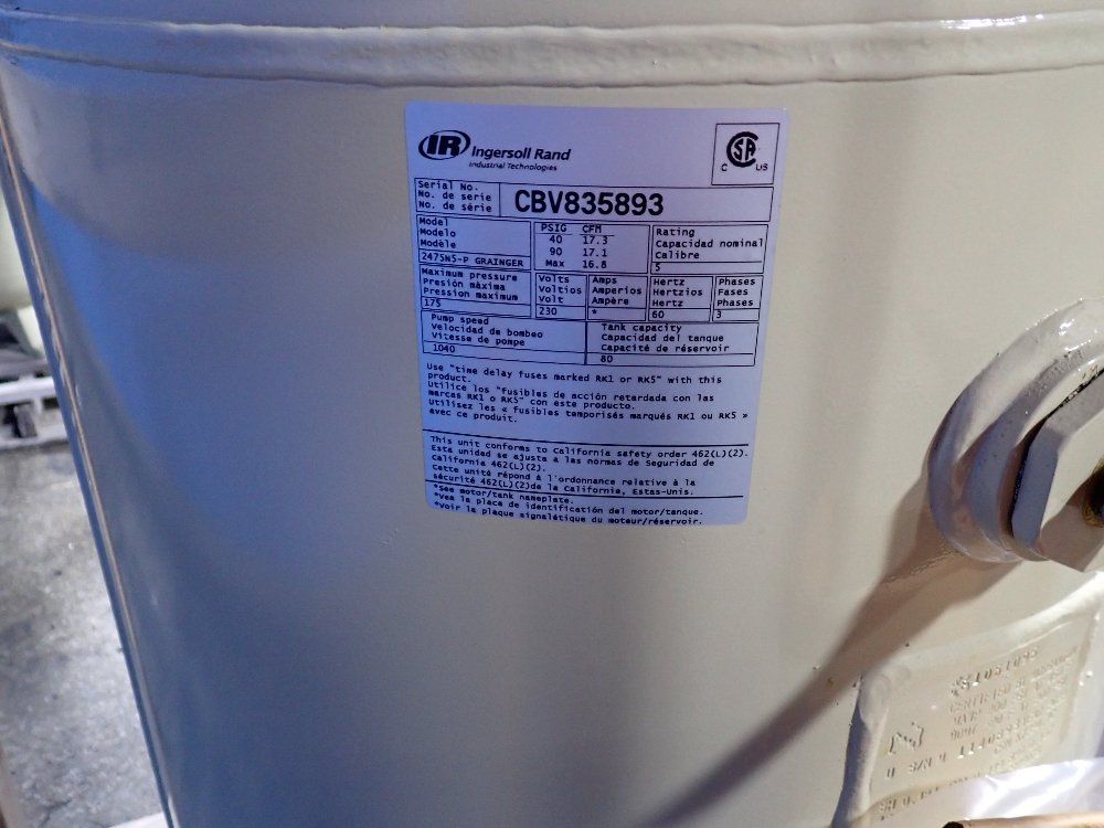 Ingersoll Rand 3 Hp Air Compressor - 2475n5-p