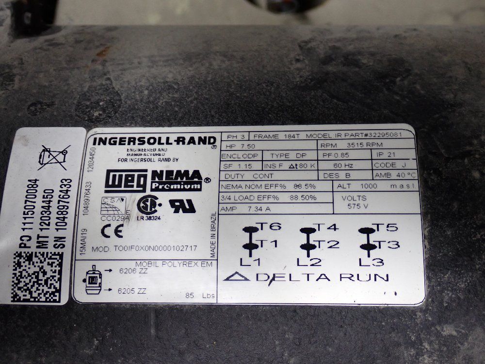 Ingersoll Rand 7.5 Hp Air Compressor - 2475n7.5p