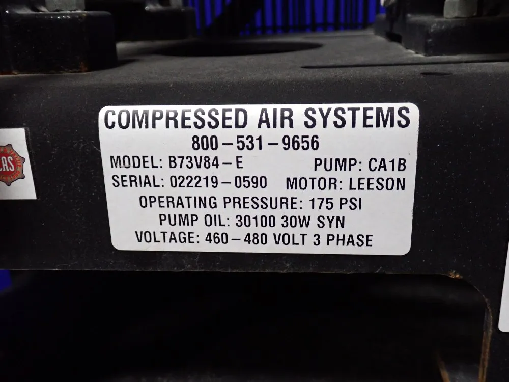 Compressed Air Systems 7.5 Hp Air Compressor - B73v84-e