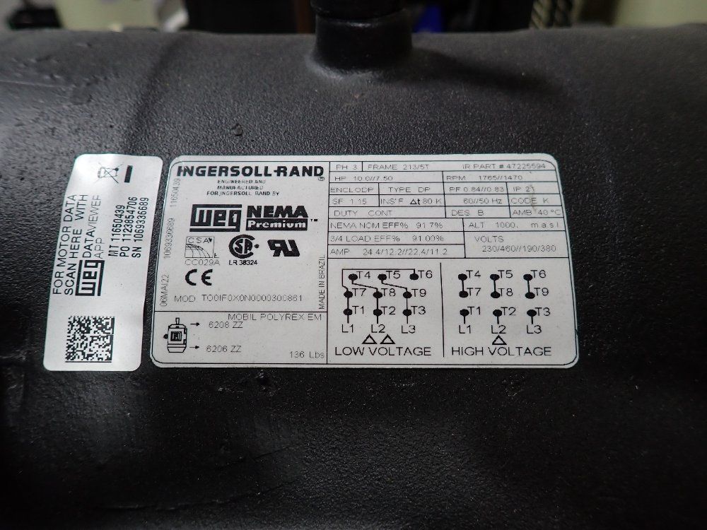 Ingersoll Rand 5 Hp Air Compressor - 2545k10-p