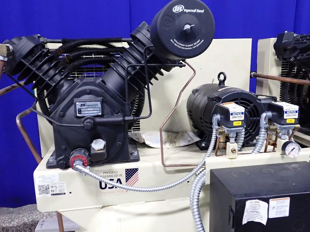 Ingersoll Rand (2) 10 Hp Dual Air Compressor - 2-2545e10