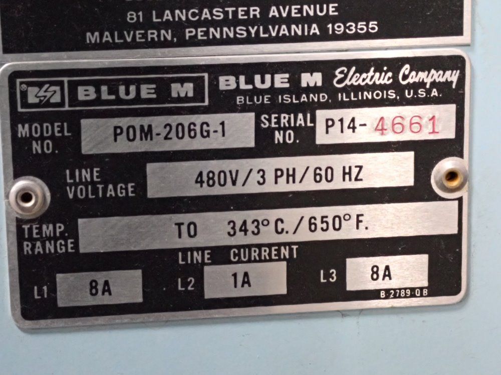 Blue M Hot Air Oven - Pom-206g-1
