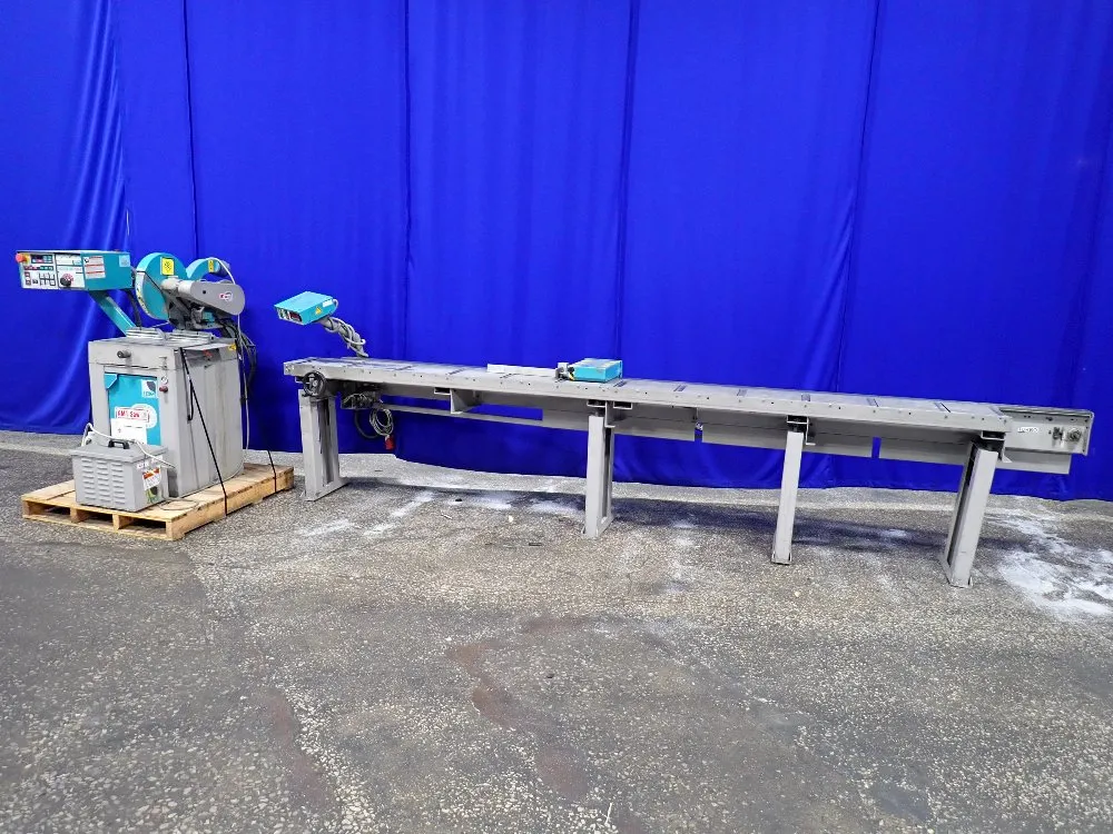 METAL CUTTING SAW AND ROLLER CONVEYOR