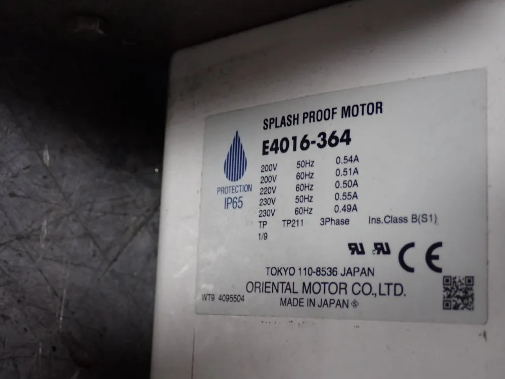 Oriental Motor Co 0.55 A Splash Proof Motor