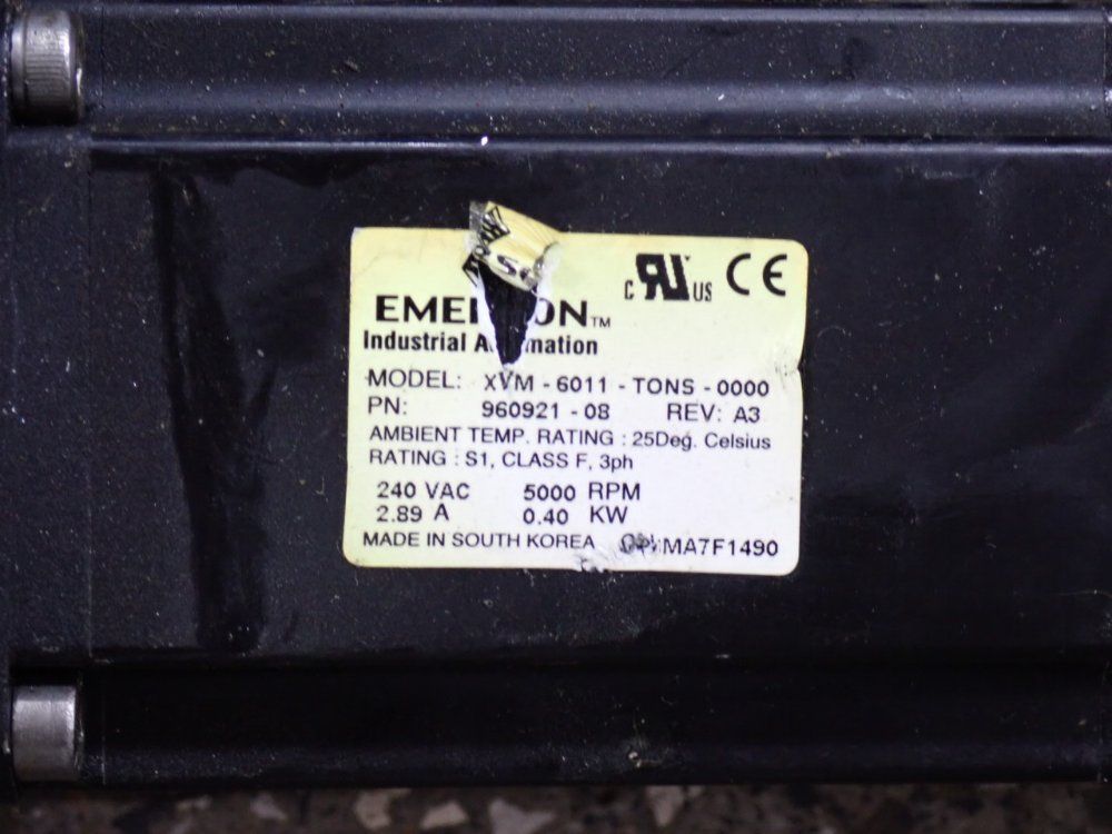 Emerson 0.40 Kw Servo Motor - Xvm-6011-tons-0000