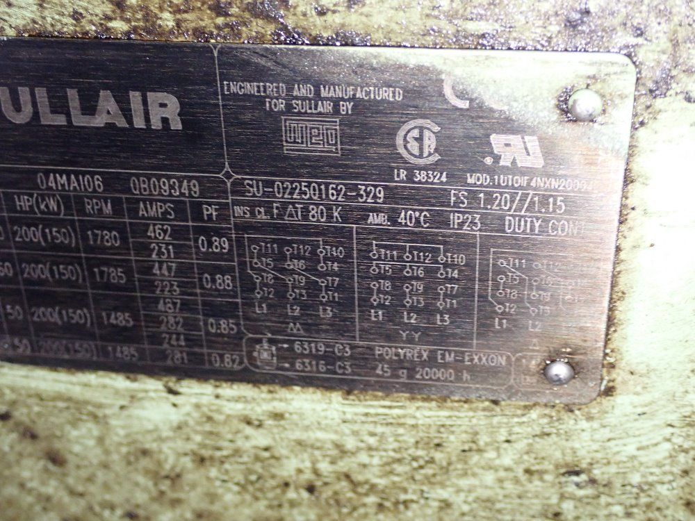 Sullair 200 Hp Air Compressor - Ts20-200h/w