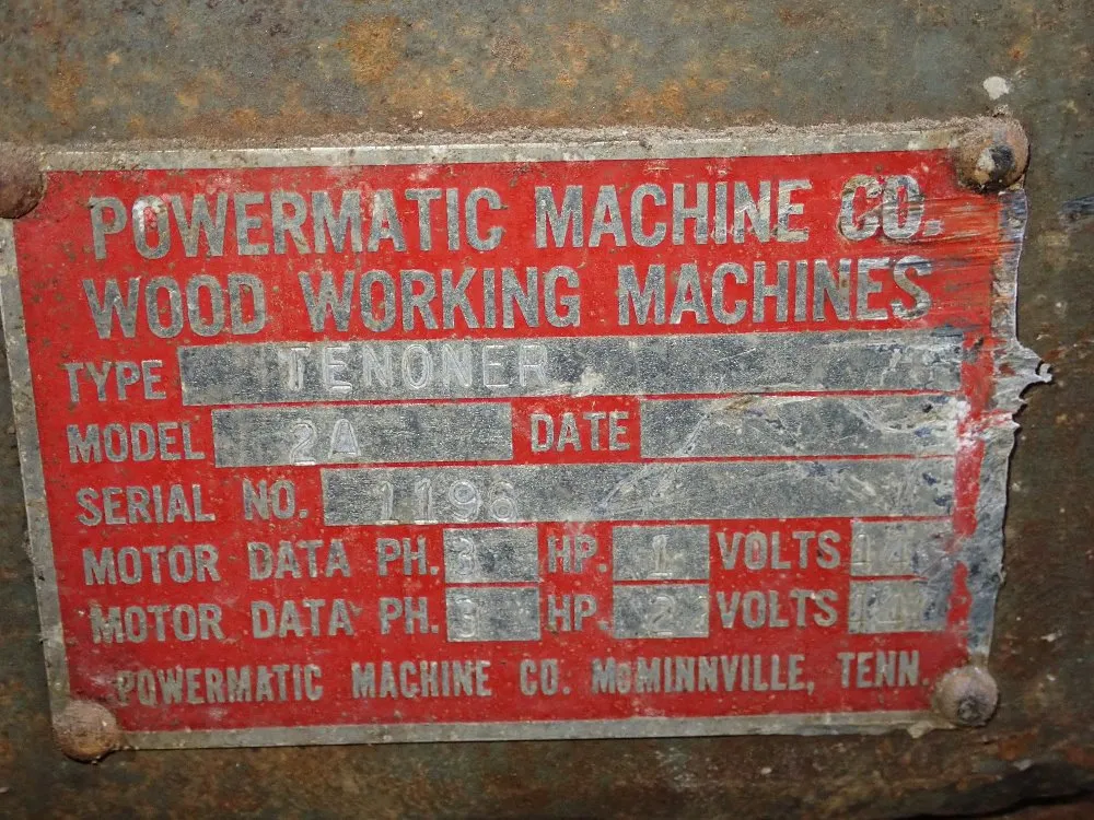 Powermatic Tenoner - 2a
