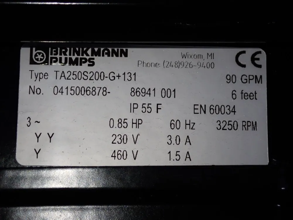 Brinkman Pumps .85 Hp Pump - Ta250s200-g+131
