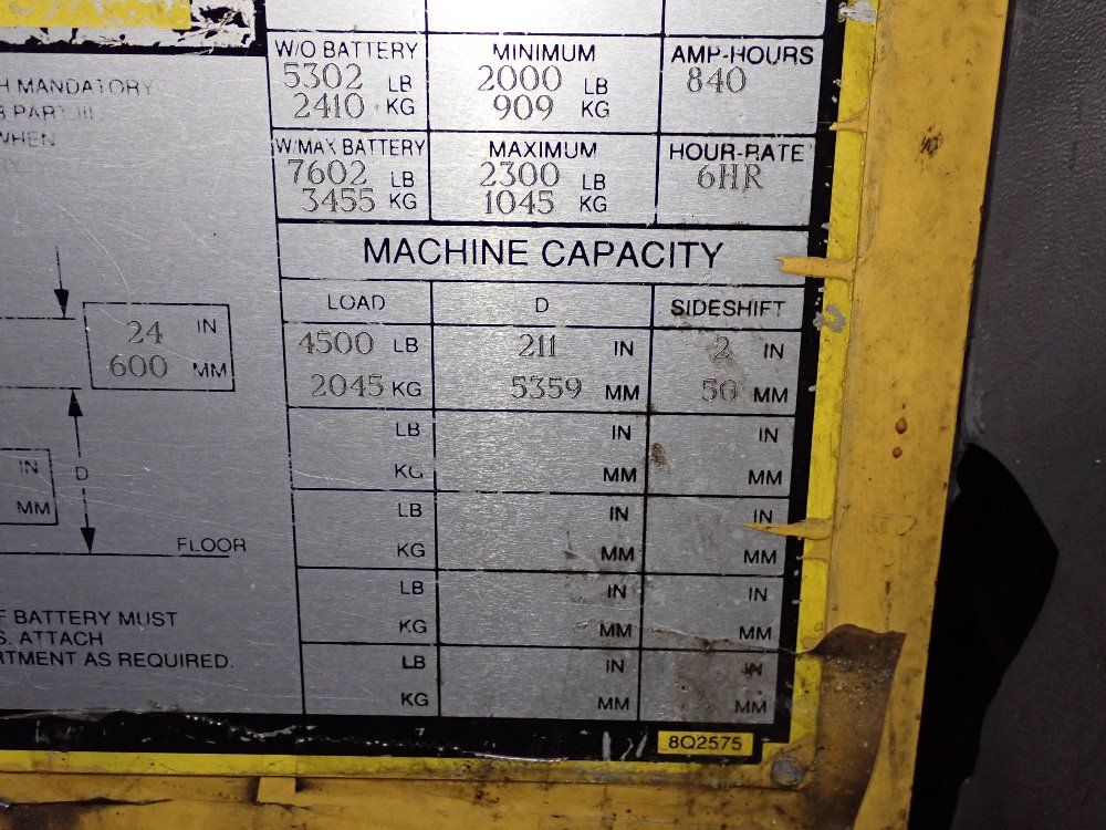 Caterpillar 4500 Lbs Electric Stand Up Forklift - Nrr45