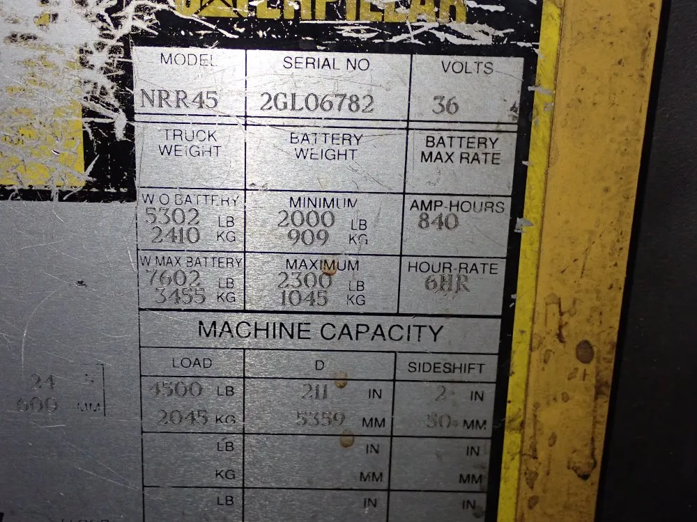 Caterpillar 4500 Lbs Electric Stand Up Forklift - Nrr45