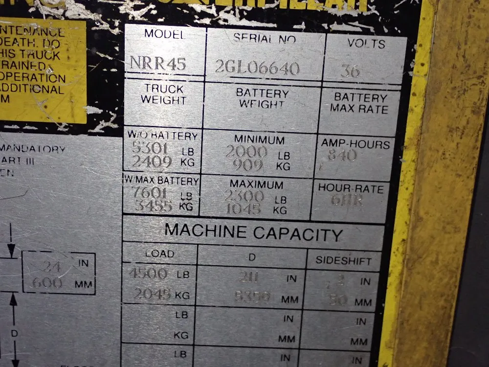 Caterpillar 4500 Lbs Electric Stand Up Forklift - Nrr45