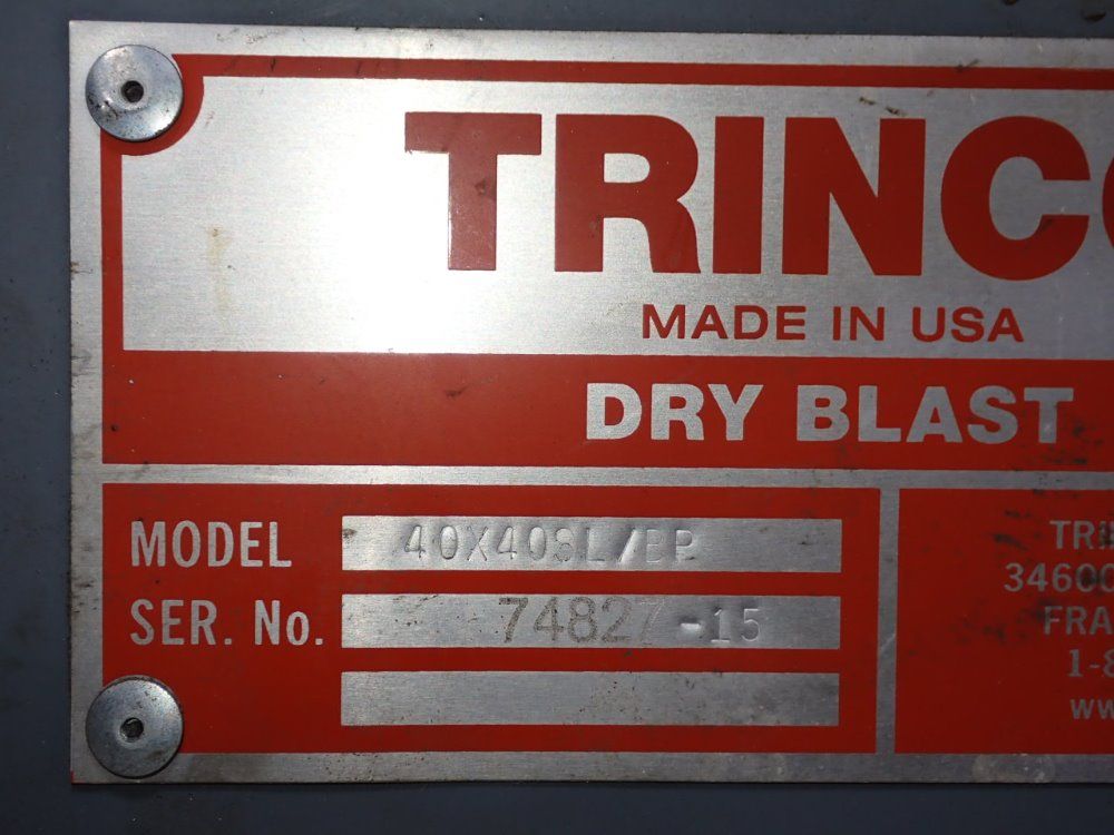 Trinco 40" X 39" X 31" Blast Cabinet - 40x40sl/slbp