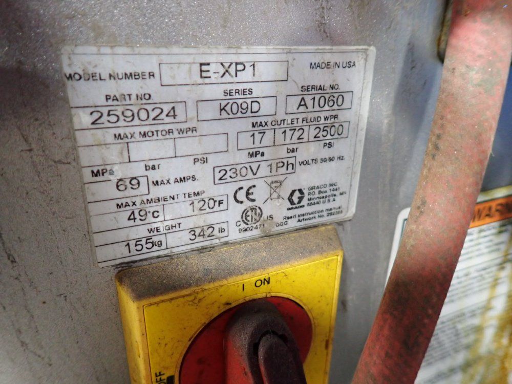 Graco Spray Foam Proportioner With Attachments - E-xp1