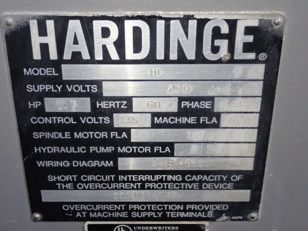 Hardinge Turret Lathe - Hc