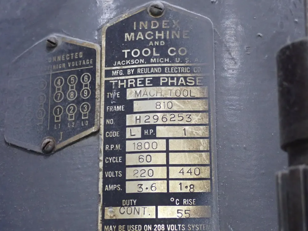 Index Machine & Tool 9" X 46 1/2" Vertical Mill