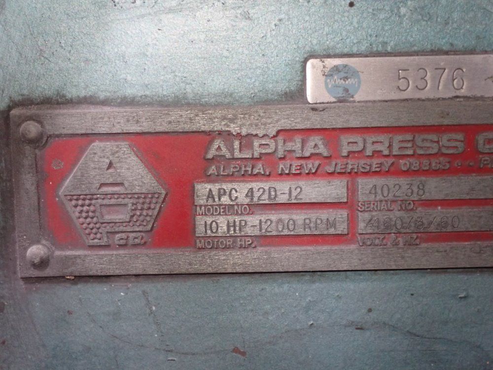 Alpha Press Compacting Press - Apc 42d-12