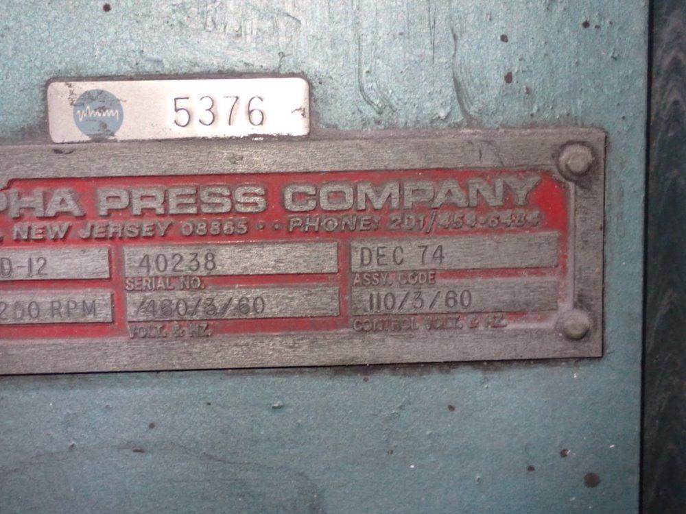 Alpha Press Compacting Press - Apc 42d-12