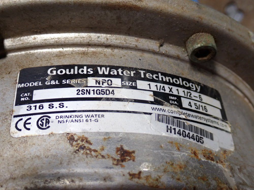 Goulds Water 1.25" X 1.5"-6 Centrifugal Pump - 25n1g5d4