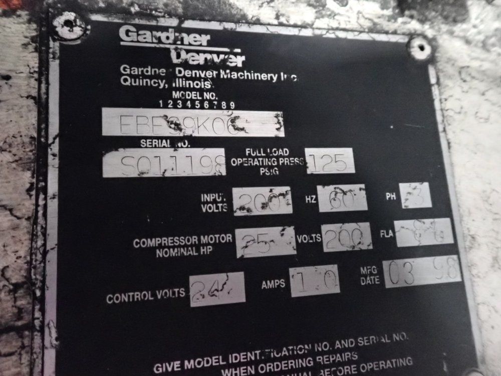 Gardner Denver 214 Gal Air Compressor - Fbf99k06