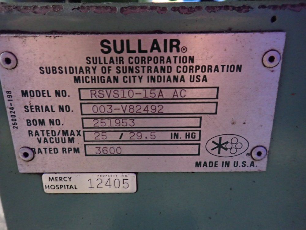 Sulbir Vacuum Pump - Rsv5110-15a Ac