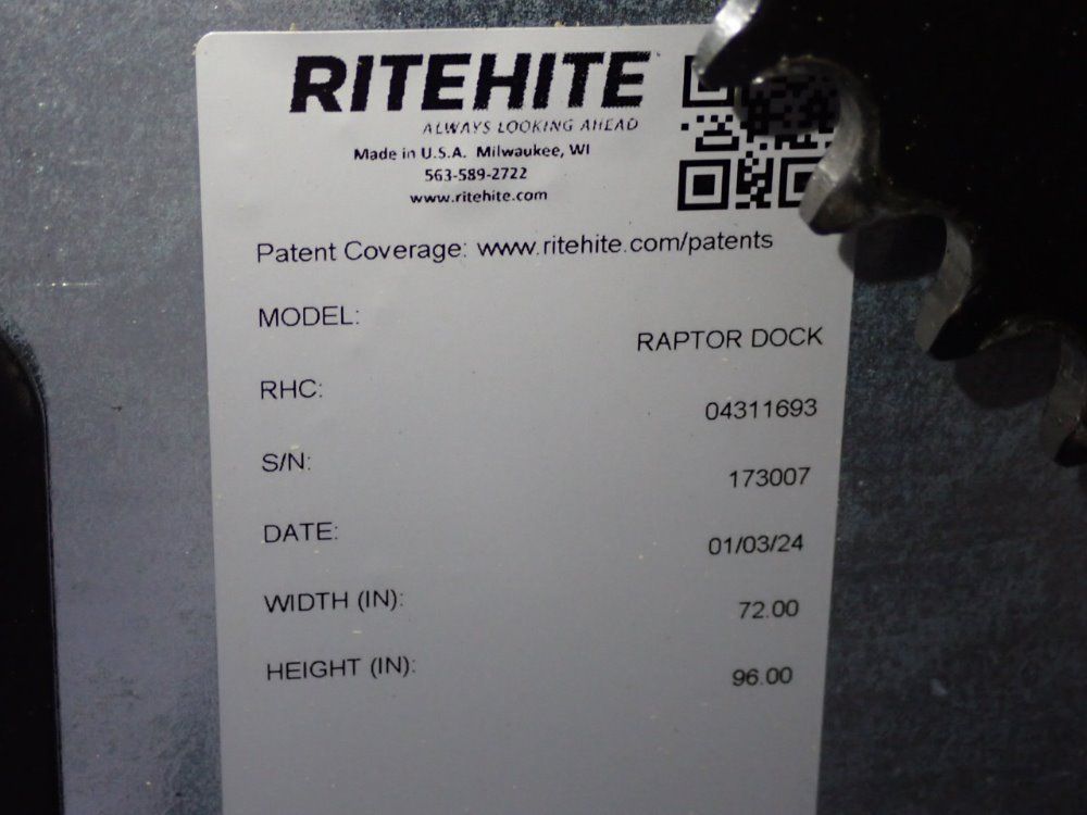Ritehite 77" X 96" Roll Up Door - Raptor Dock